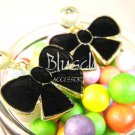 B030552 Black ribbon earrings