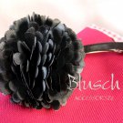 B030532 Dark Grey Puffy Snow Ball Hair Clip