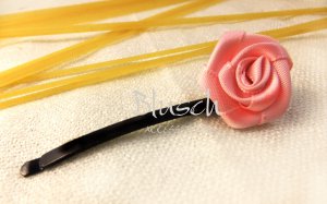 B030527 Pink Rose Hair Clip
