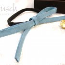 B030533 Sky Blue Ribbon With Star Charm Hair Band