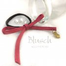 B030534 Navy Red Ribbon With Star Charm Hair Band