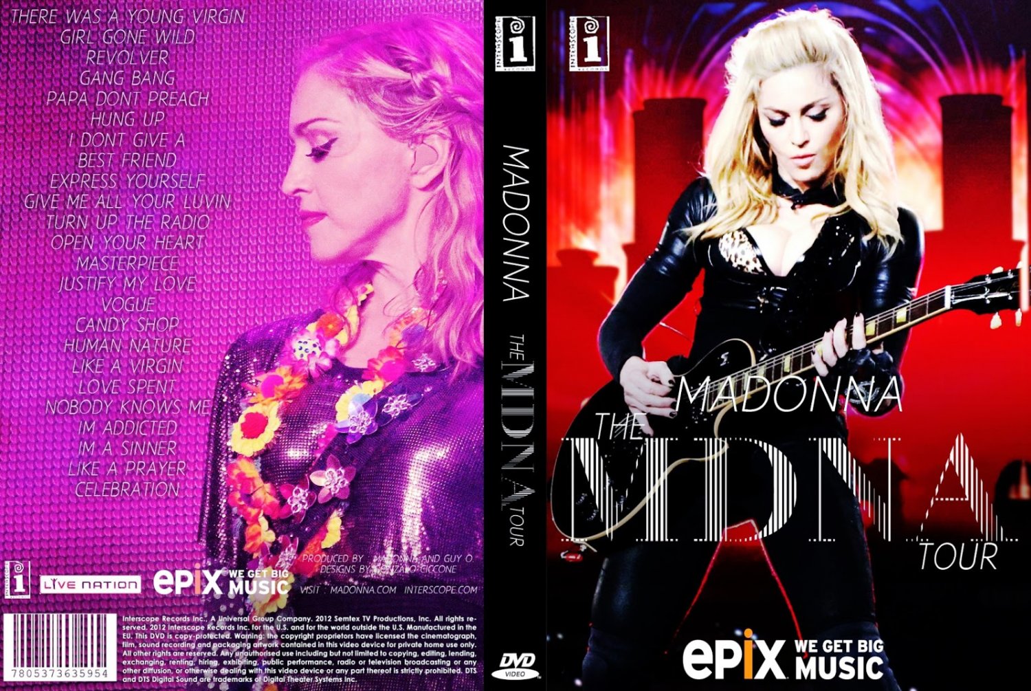 Madonna The MDNA World Tour Music Video DVD