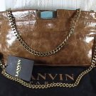 Authentic Lanvin Paris Brown Chain Shoulder bag, Used
