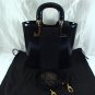 Auth Lanvin Paris 2way handbag, black, Suede/leather ,Used