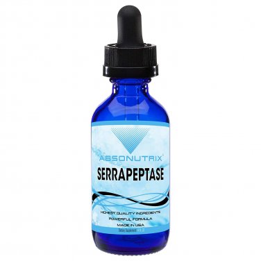 Absonutrix Serrapeptase Enzyme - 4 Fl oz - Anti oxidant 250000 spu per Serving - Easy Absorption
