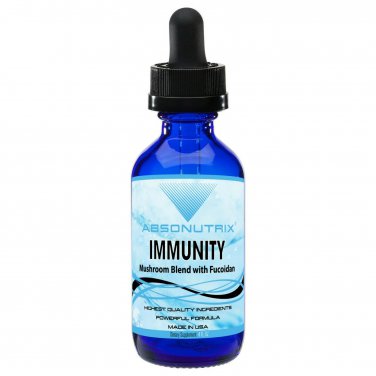 Absonutrix Immunity Mushroom Blend with Fucoidan 650 mg 4 Oz antioxidant USA made