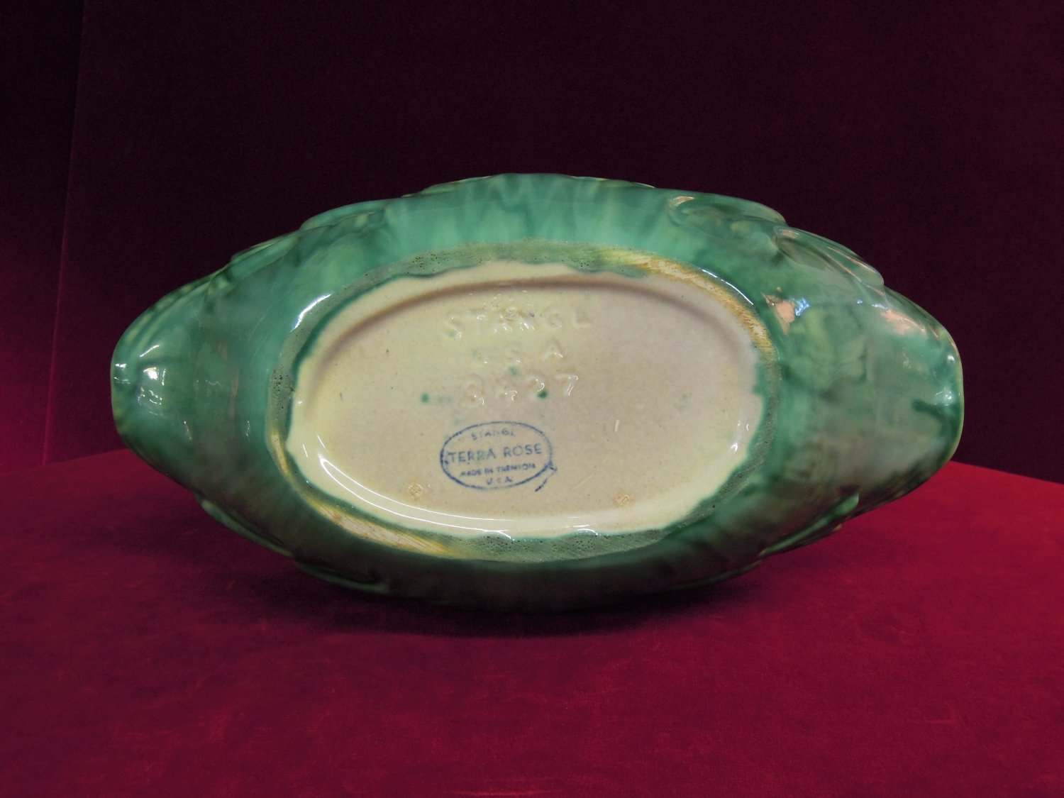 Stangl Pottery Basket Green 1940’s Rare