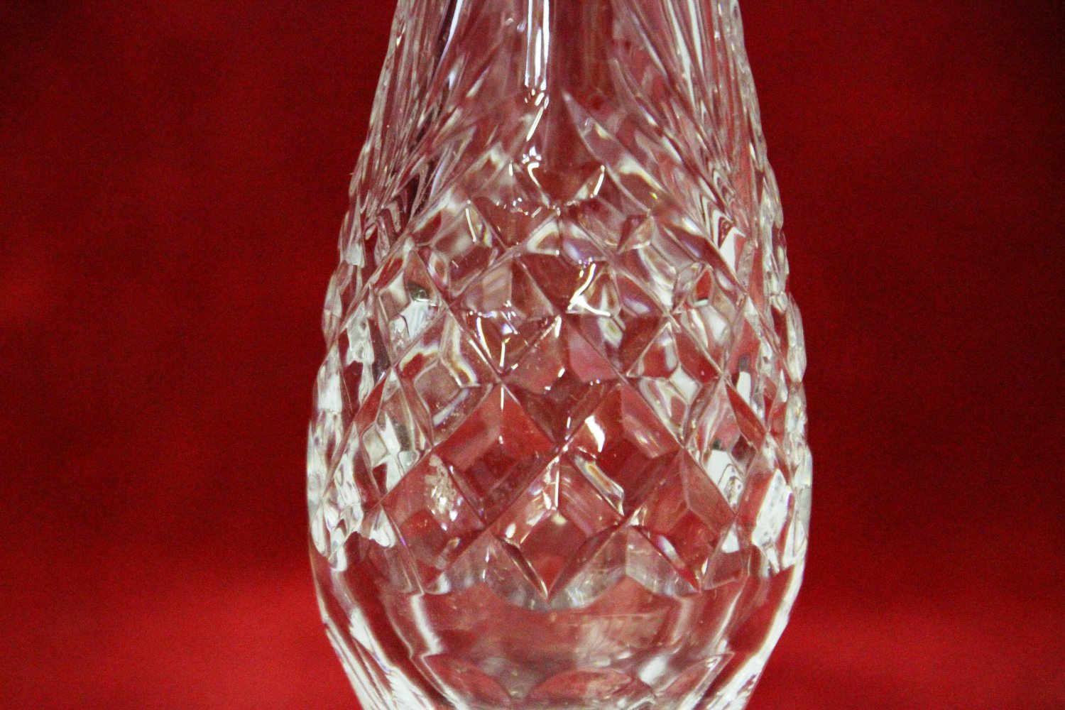 Vitnage Wedgwood Crystal Bud Vase Clear Diamond Cut Pedestal Base Star 12