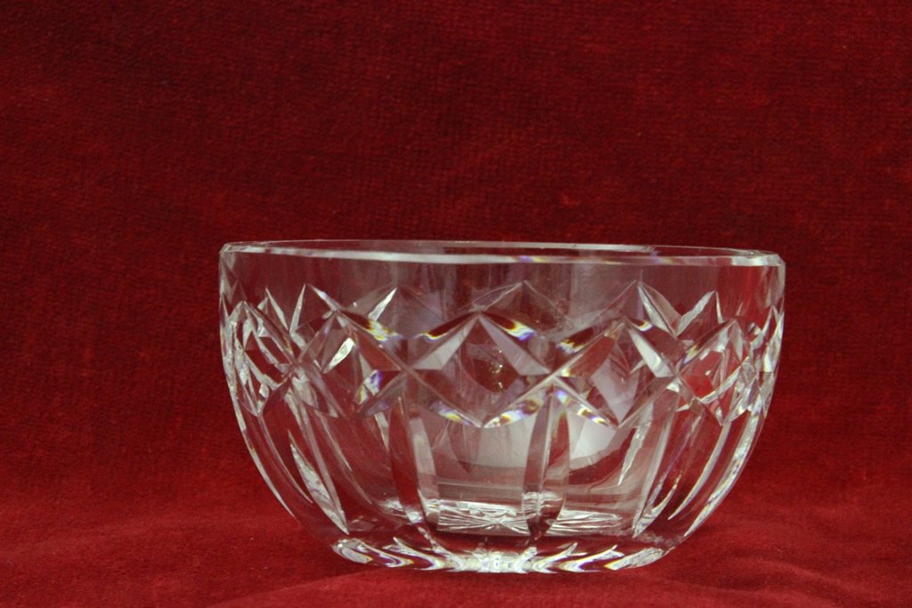 Waterford Crystal Bowl Clear Diamond Cut Lismore Pattern