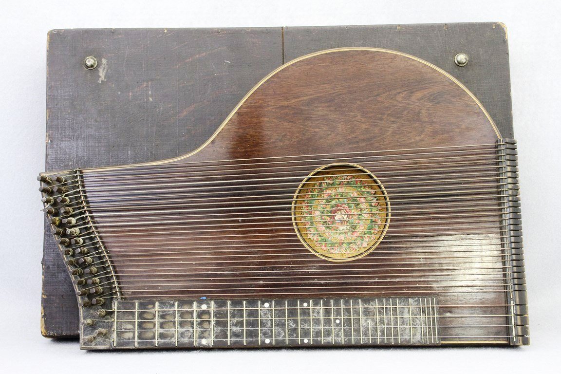 OFF MARKET RW Antique Zither Case Handmade Quilt