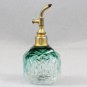 Glass Perfume Bottle Clear to Green Hobstar