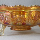 Vintage Fenton Carnival  Fruit Bowl Marigold Butterfly  Berries