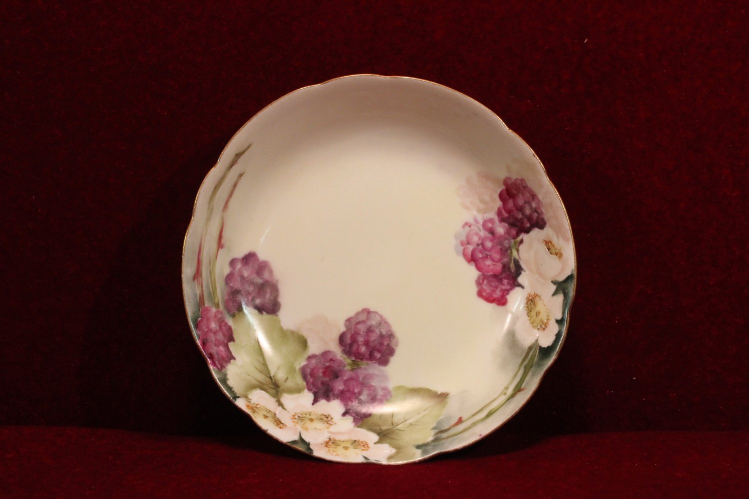 Haviland Dish Floral Print Gold Trim 1900