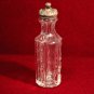 Antique Glass Talc Jar Repousse Sterling Silver Lid