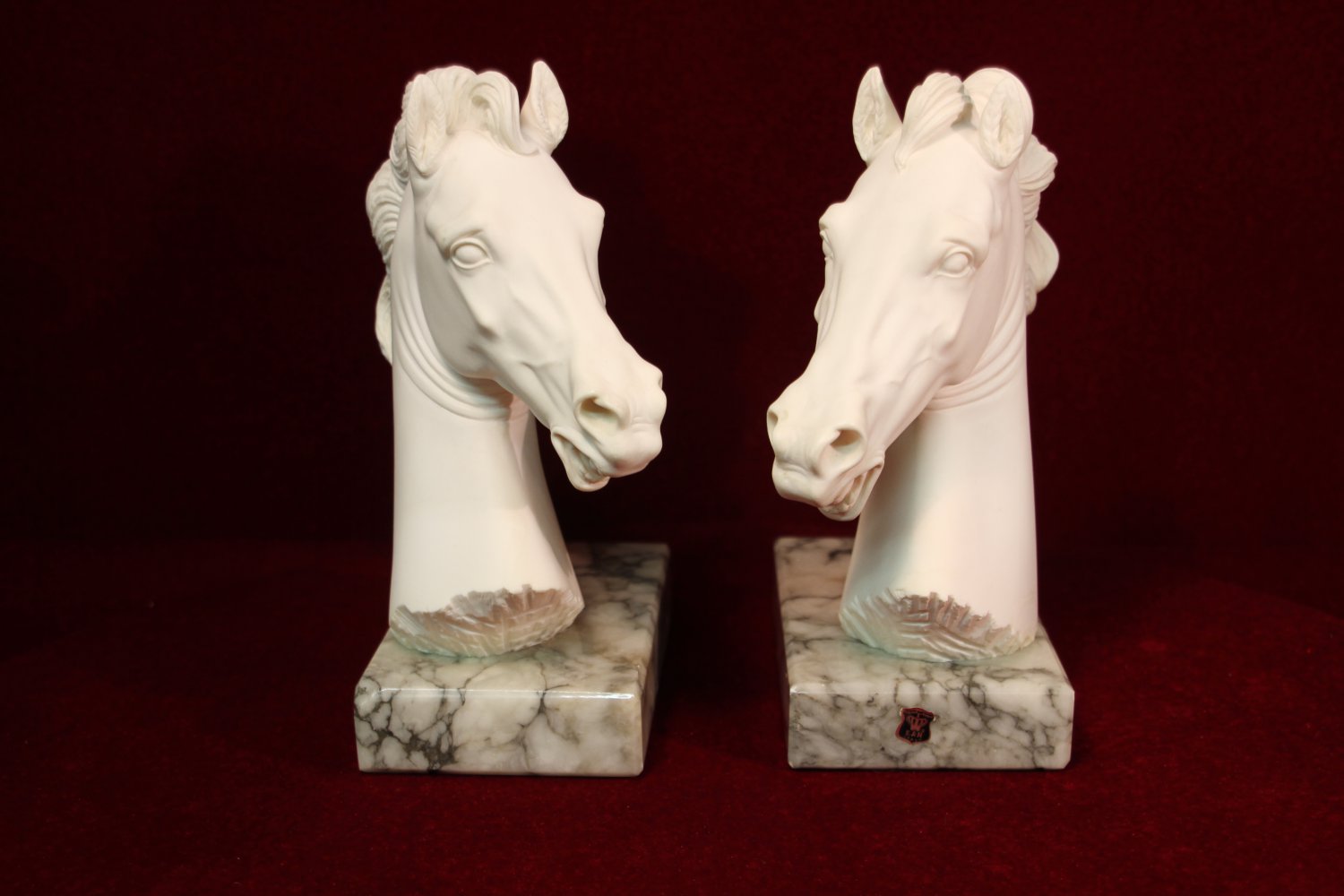 Italian Bookends Arabain Horse Golden Crown