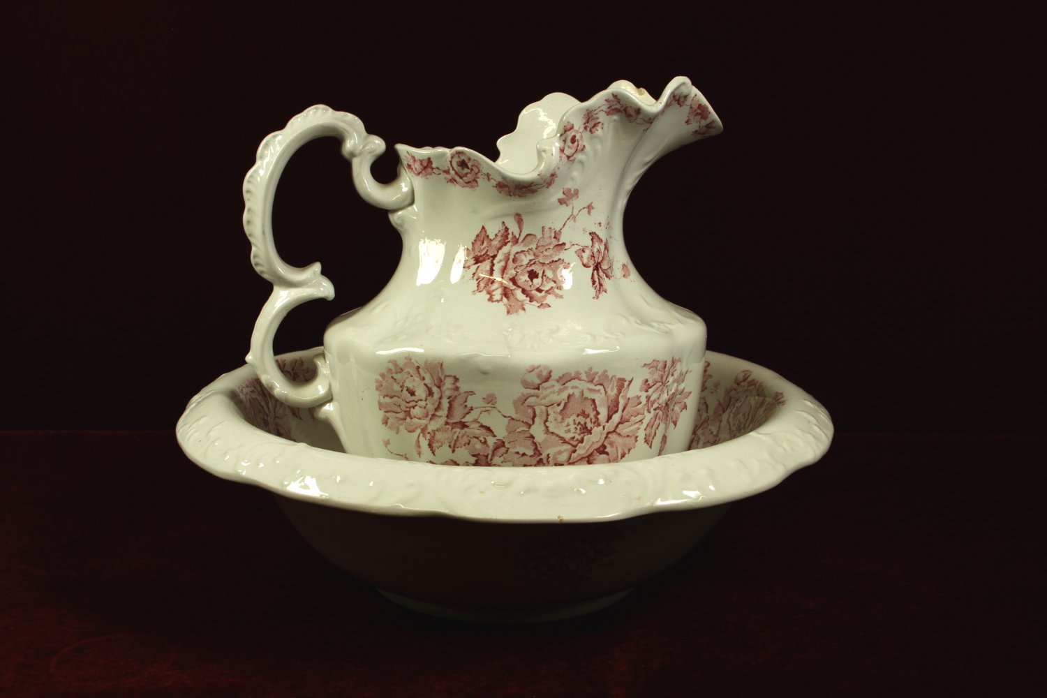 off market Antique Pottery Wash Set Made in Pelham England Rare