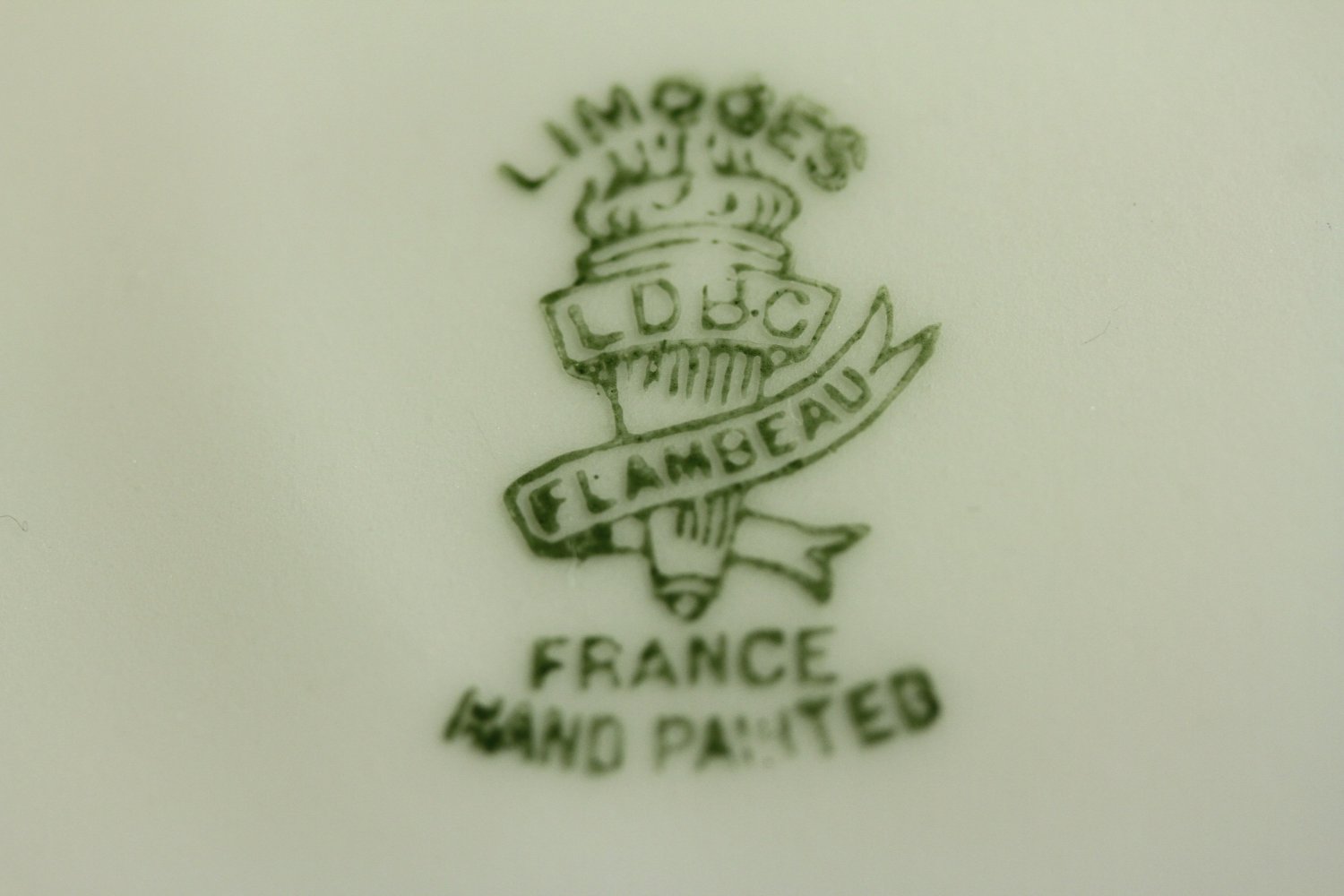 Flambeau Limoges Plate LDBC Pink Flowers Signed France