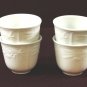 Antique Handless Mugs Set of Four Wheat Pattern
