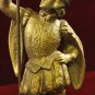 Pair Renaissance Gilded Men Flags Collectible rare