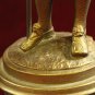 Pair Renaissance Gilded Men Flags Collectible rare