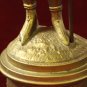 Pair Renaissance Gilded Men Flags Collectible rare