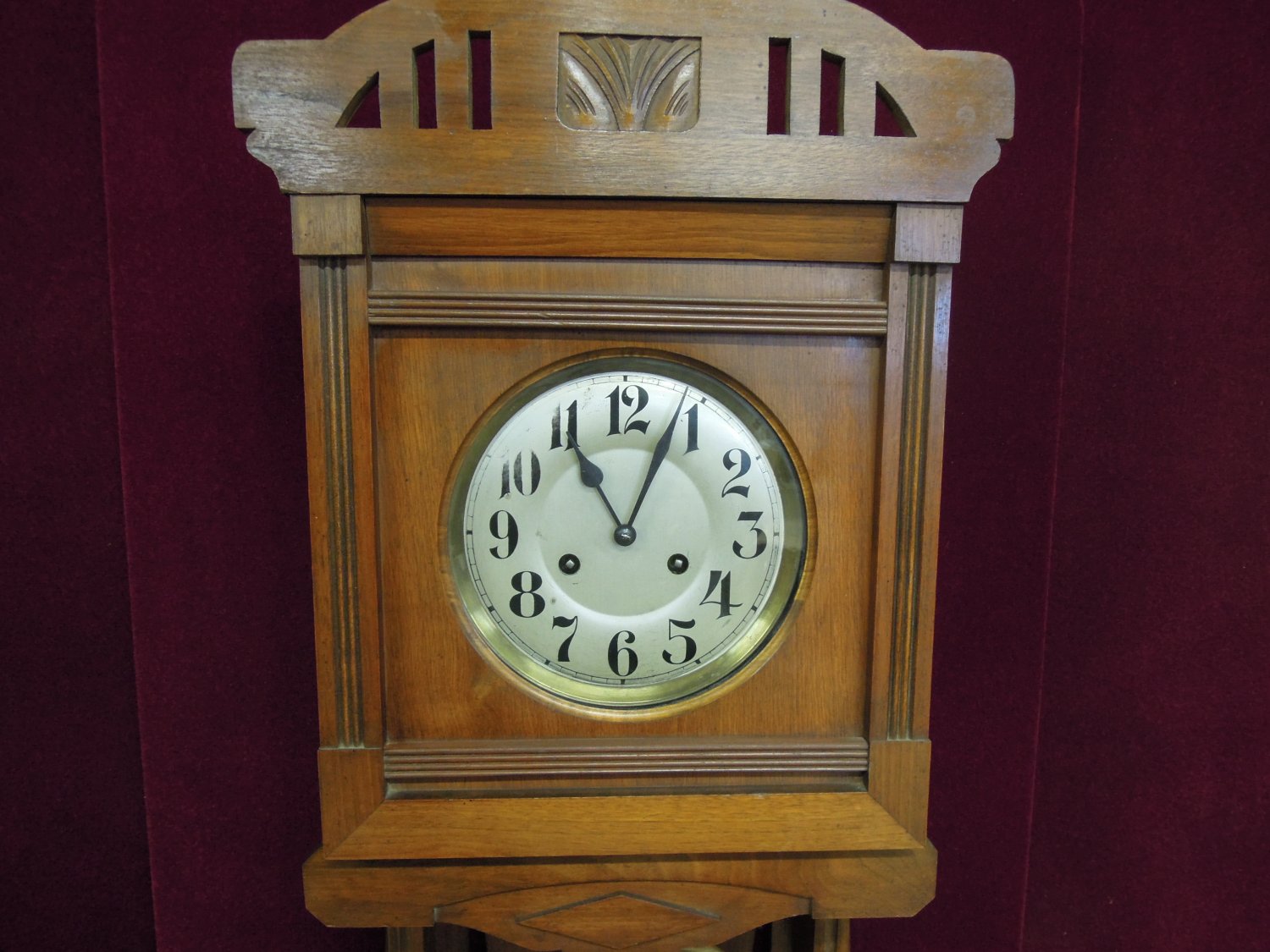 Off market Antique Junghans Wall Clock Collectible Brass Ornate Pendulum