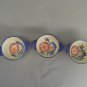Quimper Faience HB Lug Bowls Fleuri Personalized Trio Vintage
