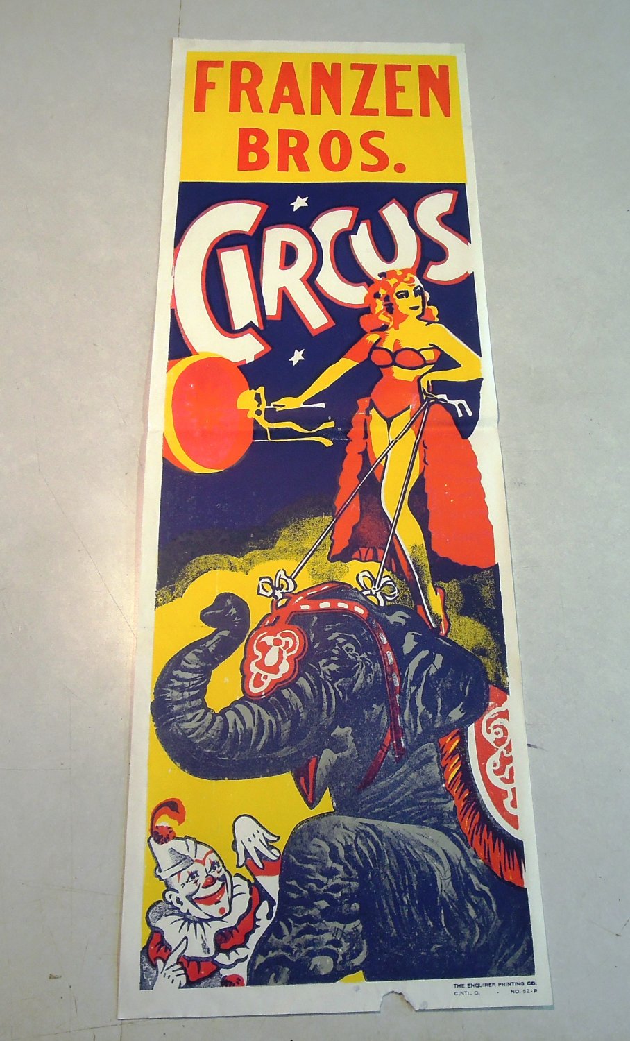 OFF MARKET M Franzen Brothers Circus Vintage Poster Woman Riding ...