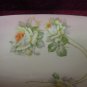 Vintage Bavaria Dish Two Open Handled White Roses Green Leaves