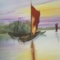 Morimura hand Painted Cabinet Plate Sailboats Rare