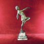 Art Deco Carlier Bronze Toga Dancer Marble Platform Signed 21”