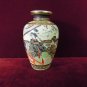 Satsuma Moriage Vase Geisha  Cherry Blossoms Antique 9' Tall