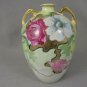 Japanese Porcelain Hand painted Bud Vase Roses Gold 8 " Tall