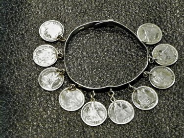 Token Silver  Coin Bracelet
