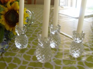 Williams Sonoma, Pineapple Tiny Taper Candle Holders