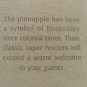 Williams Sonoma, Pineapple Tiny Taper Candle Holders