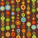 Amy Schimler On A Whim 2 Circles Earth Brown Fabric