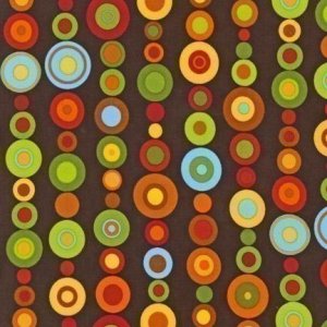 Amy Schimler On A Whim 2 Circles Earth Brown Fabric