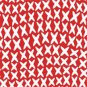 Wendy Slotboom XOXOXO The Cat, Kisses Red Fabric