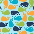 Ann Kelle Urban Zoologie, Whales Bermuda Fabric