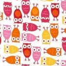 Ann Kelle Urban Zoologie, Owls Pink Fabric