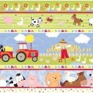 Makower UK Farm Corner Border Fabric