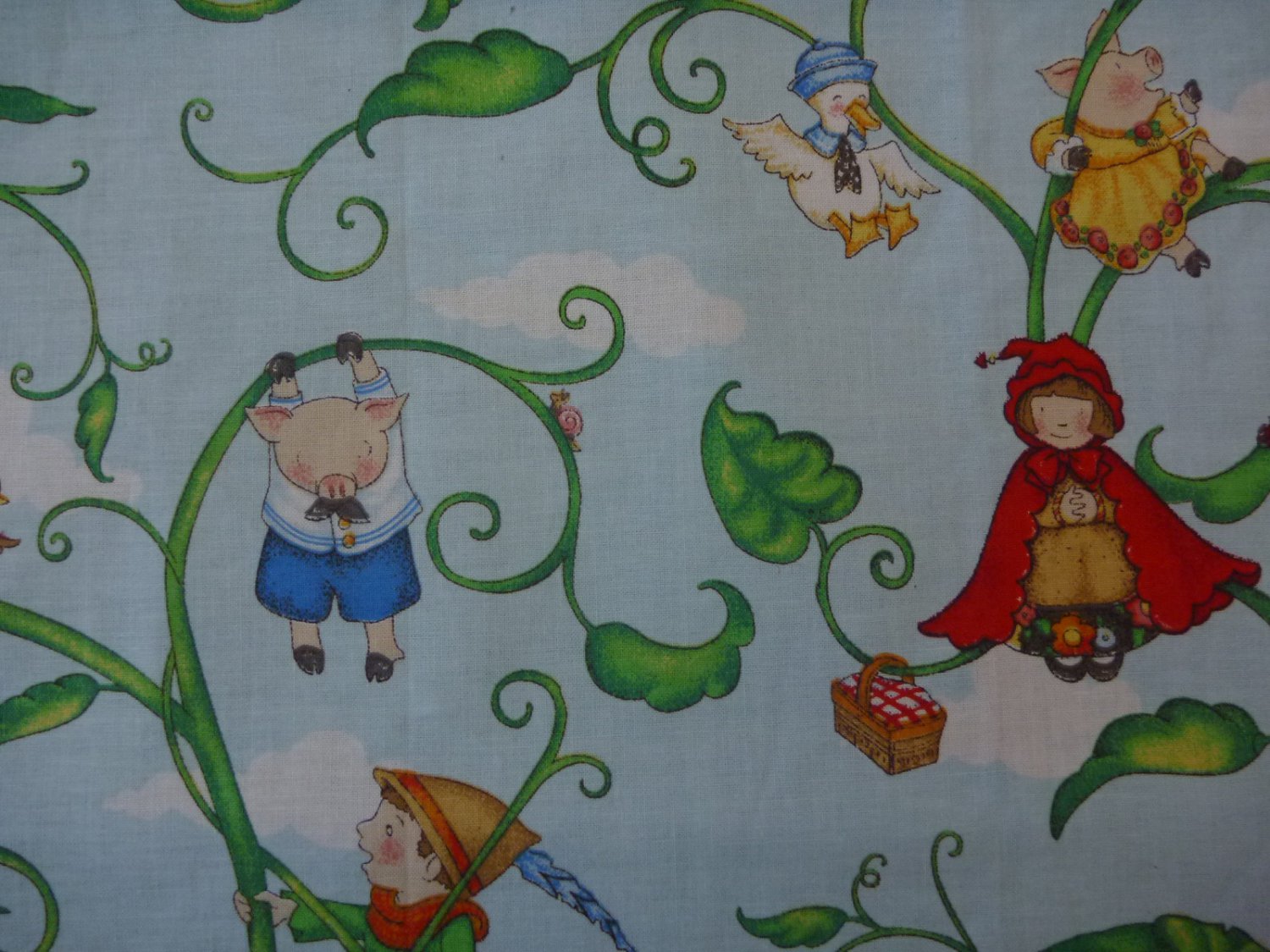 Jack & the Beanstalk Nursery Rhyme Quilting Fabric