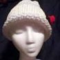 White Size Large Knit Beanie