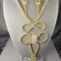 Ladies Rhinestone Gold Chain Neck / Earring  Set