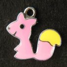 Squirrel Pendant (Pink/Yellow)