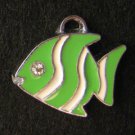 Fish Pendant (Green/White)