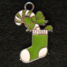 Christmas Sock Pendant (Green/White)
