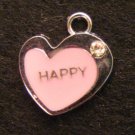 Heart Pendant (Happy / Pink)
