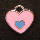 Double Heart Pendant (Pink / Light blue)